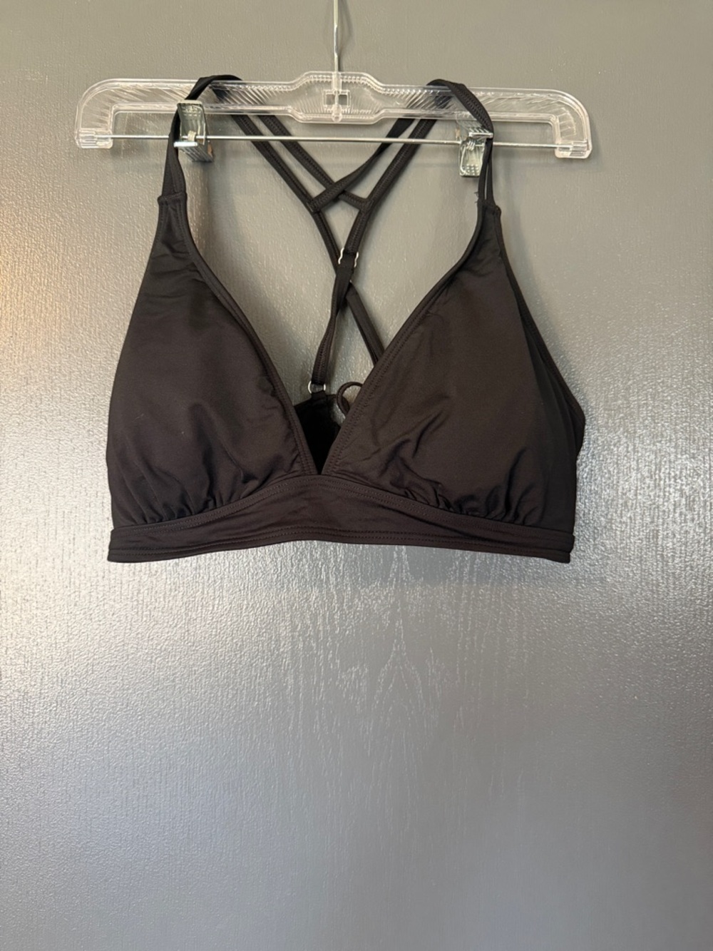Athleta Black Strappy Crossback Bralette